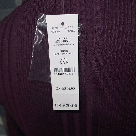 Ribbed Turtleneck in Empire Plum - Picture 6 of 6